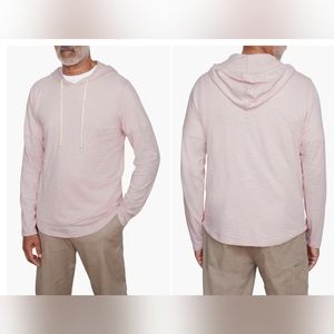 New Vince Cozy Hoodie Men light pink Fit Slub Hoodi Drawstring Long Sleeve Large